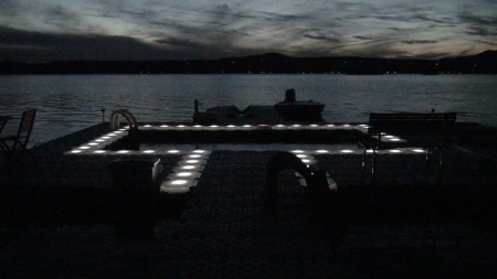 Lighted Dock at Night